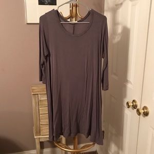 Gray jersey tunic